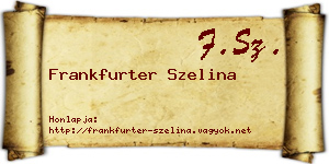 Frankfurter Szelina névjegykártya